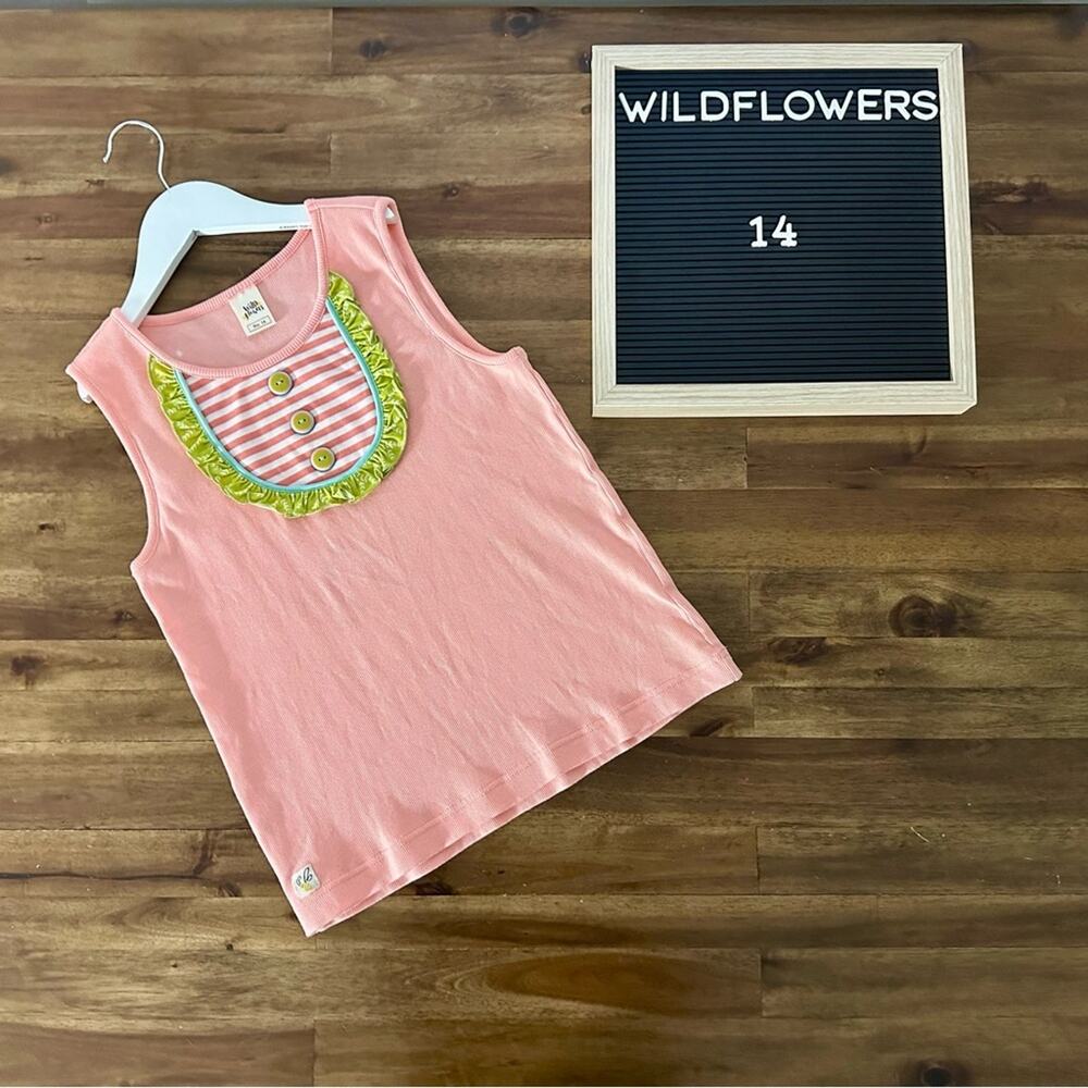 Wildflowers Best Day Ever Blushing Miley Tank Top Sleeveless Ribbed Knit 14